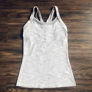 🍋 EUC Lululemon Bra Top Tank Gray Spacedye Sz 4!